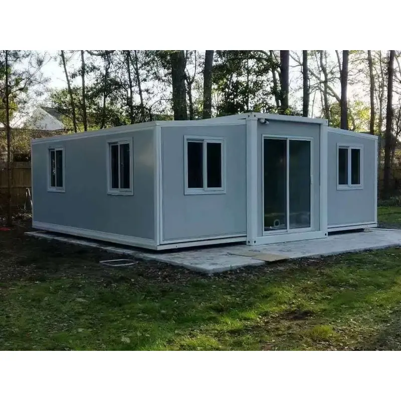 デュアルウイング拡張プレハブ住宅